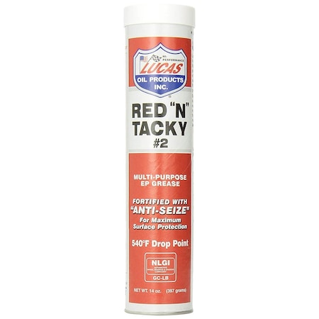 Lucas Oil Lucas Red "N" Tacky Grease 14Oz Cartridge LUC10005
